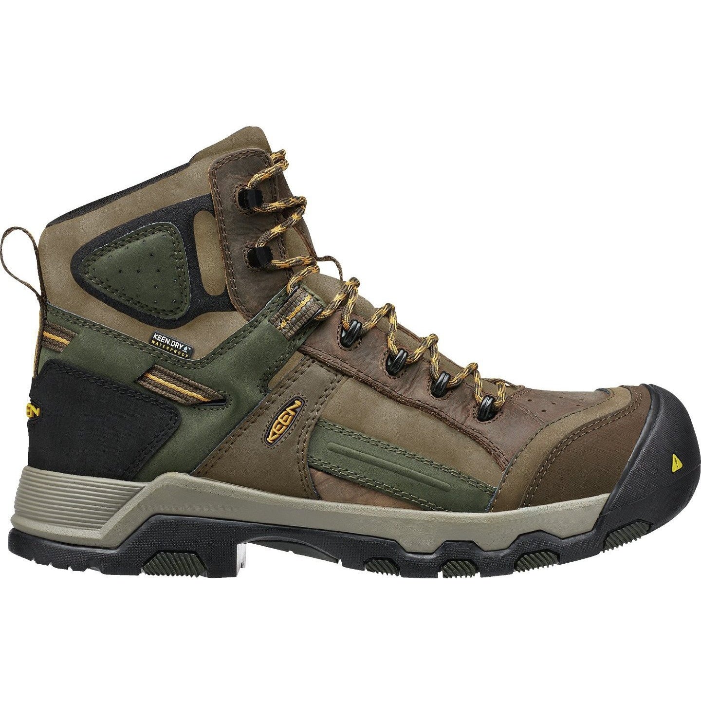 Keen Utility Men's Davenport 6" Mid Composite Toe Waterproof Work Boot - Brown - 1016962 - Overlook Boots