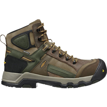 Keen Utility Men's Davenport 6" Mid Composite Toe Waterproof Work Boot - Brown - 1016962 - Overlook Boots