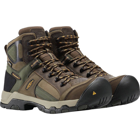 Keen Utility Men's Davenport 6" Mid Composite Toe Waterproof Work Boot - Brown - 1016962 - Overlook Boots