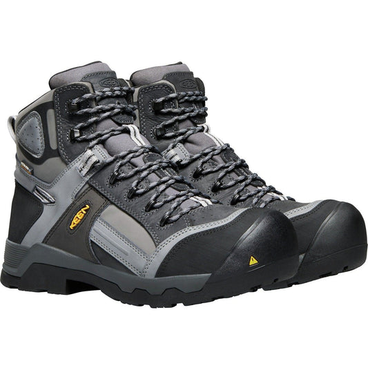 Keen Utility Men's Davenport 6" Mid Composite Toe Ins Waterproof Work Boot Gray - 1017804 8 / Medium / Gray - Overlook Boots