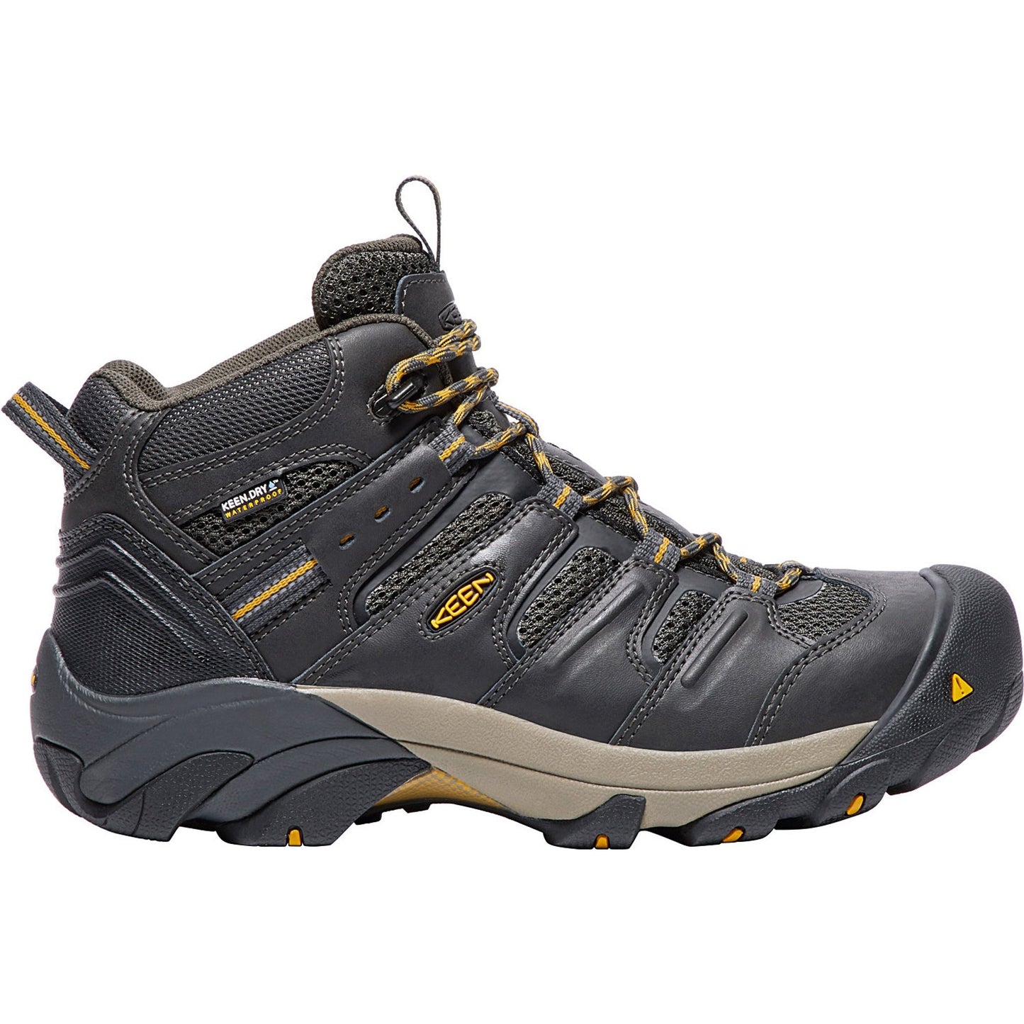 KEEN Utility Men's Lansing Mid Steel Toe Waterproof Work Boot- Raven - 1018079 - Overlook Boots