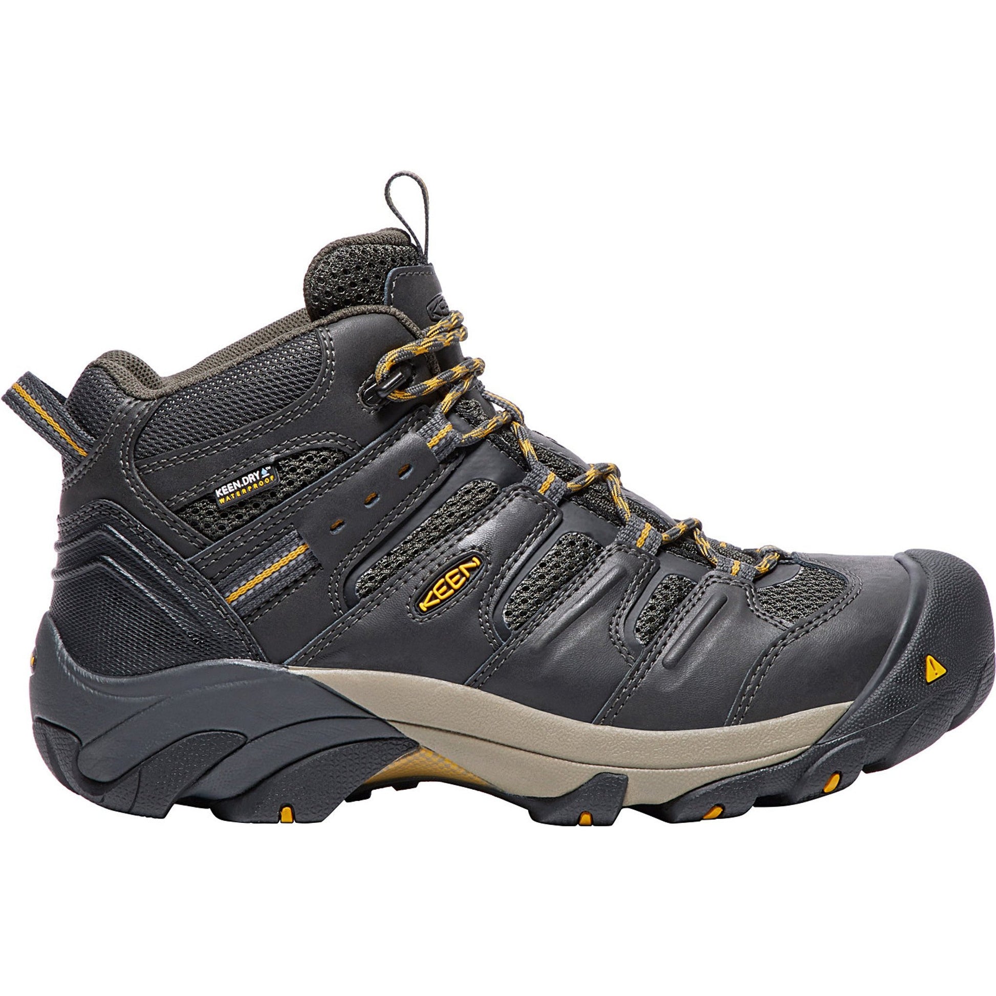 KEEN Utility Men's Lansing Mid Steel Toe Waterproof Work Boot- Raven - 1018079 - Overlook Boots