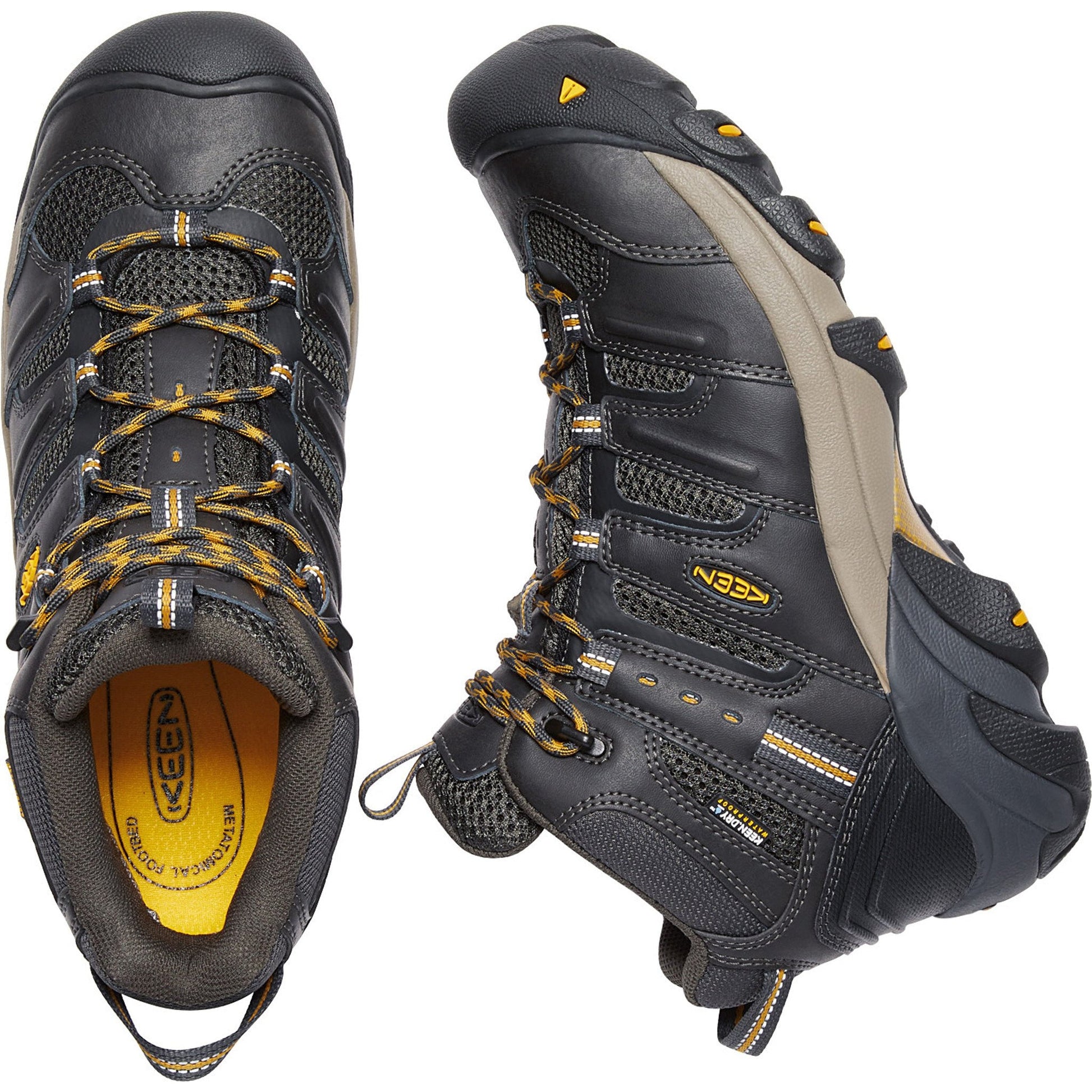 KEEN Utility Men's Lansing Mid Steel Toe Waterproof Work Boot- Raven - 1018079 - Overlook Boots