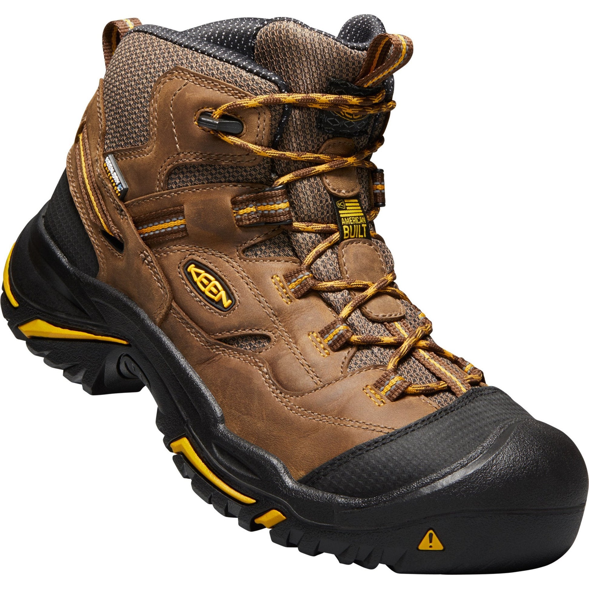 Keen Utility Men's Braddock Mid Soft Toe Waterproof Work Boot - Brown- 1020162 - Overlook Boots