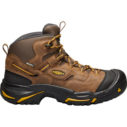 Keen Utility Men's Braddock Mid Soft Toe Waterproof Work Boot - Brown- 1020162 - Overlook Boots