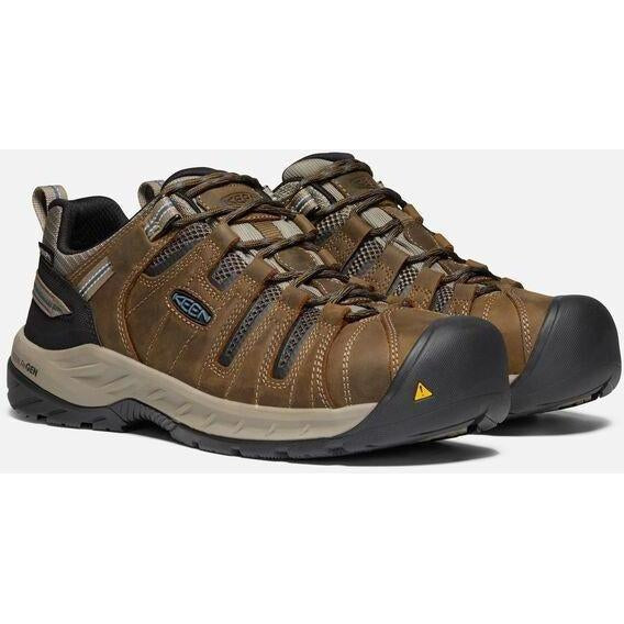 Keen Utility Men's Flint II Steel Toe Waterproof Work Shoe - Brown - 1023236 7 / Medium / Brown - Overlook Boots