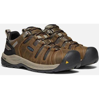 Keen Utility Men's Flint II Steel Toe Waterproof Work Shoe - Brown - 1023236 7 / Medium / Brown - Overlook Boots