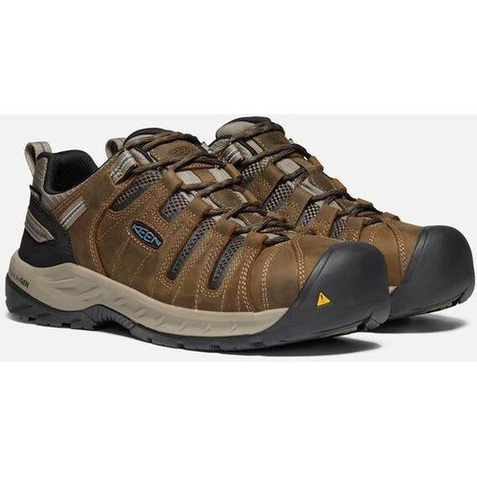 Keen Utility Men's Flint II Steel Toe Waterproof Work Shoe - Brown - 1023236 7 / Medium / Brown - Overlook Boots