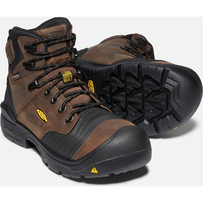 Keen Utility Men's Portland 6" Carbon-Fiber Toe Waterproof Work Boot - 1023386 7 / Medium / Brown - Overlook Boots