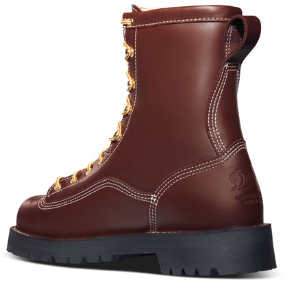 Danner Men's Rain Forest USA Made 8" Soft Toe Waterproof Work Boot Brown 10600 - Overlook Boots