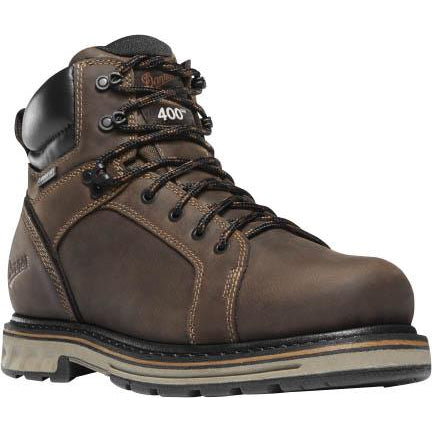 Danner Men's Steel Yard 6" Steel Toe Waterproof Work Boot - Brown - 12531 8 / Medium / Brown - Overlook Boots