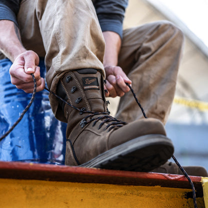 Danner Men's Steel Yard 8" Steel Toe Waterproof Work Boot - Brown - 12534 - Overlook Boots