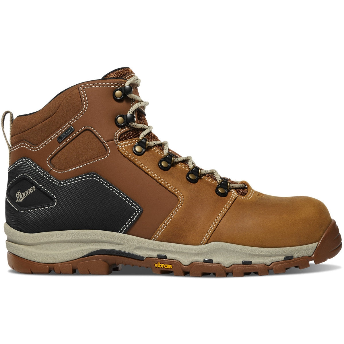 Danner Men's Vicious 4.5" Plain Toe Waterproof Slip Resistant Work Boot -Tan- 13885 - Overlook Boots