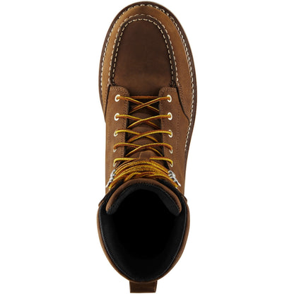 Danner Men's Cedar River 8" Waterproof Plain Moc Toe Work Boot - Brown - 14302 - Overlook Boots