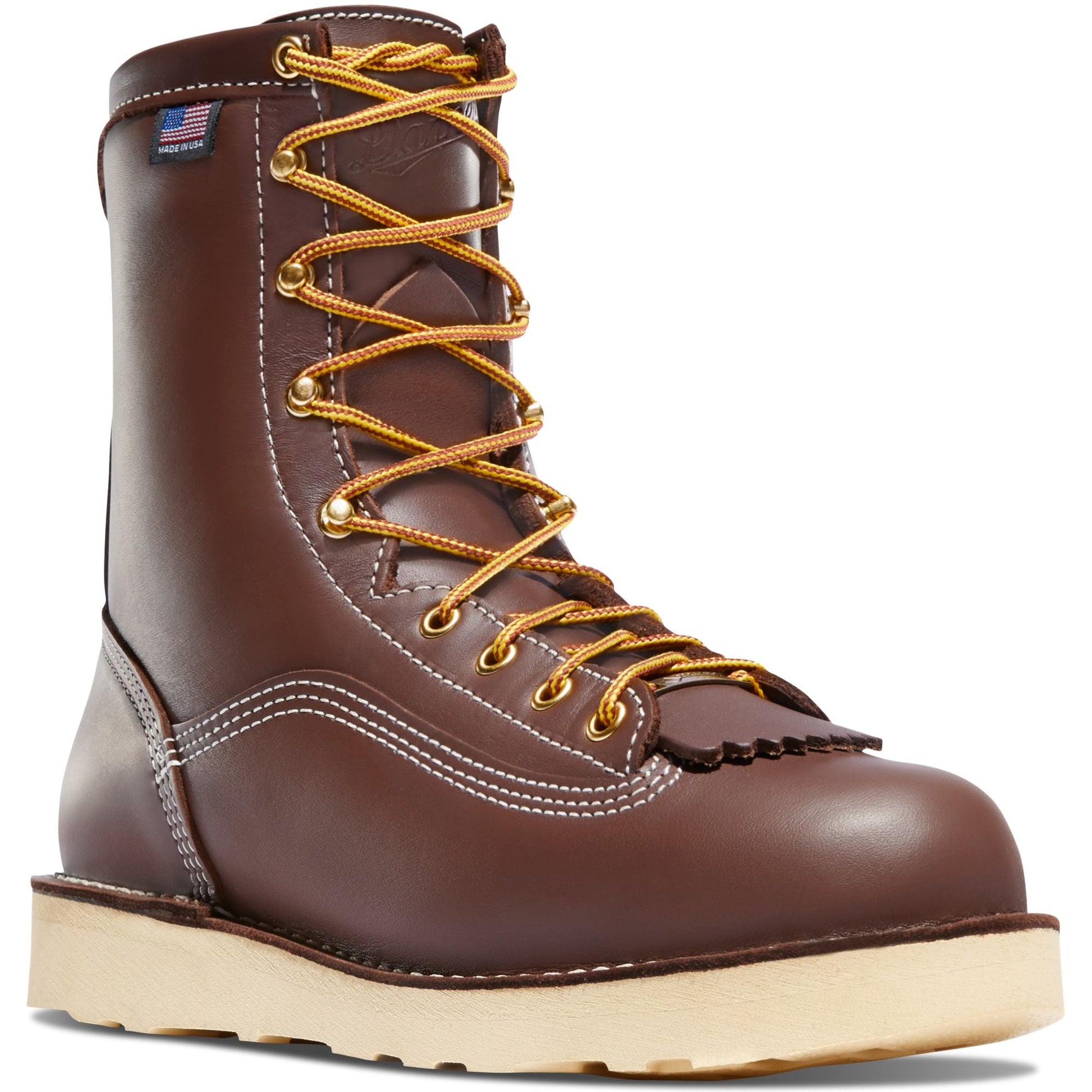 Danner Men's Power Foreman 8" USA Made Waterproof Work Boot - 15200 7 / Medium / Brown - Overlook Boots