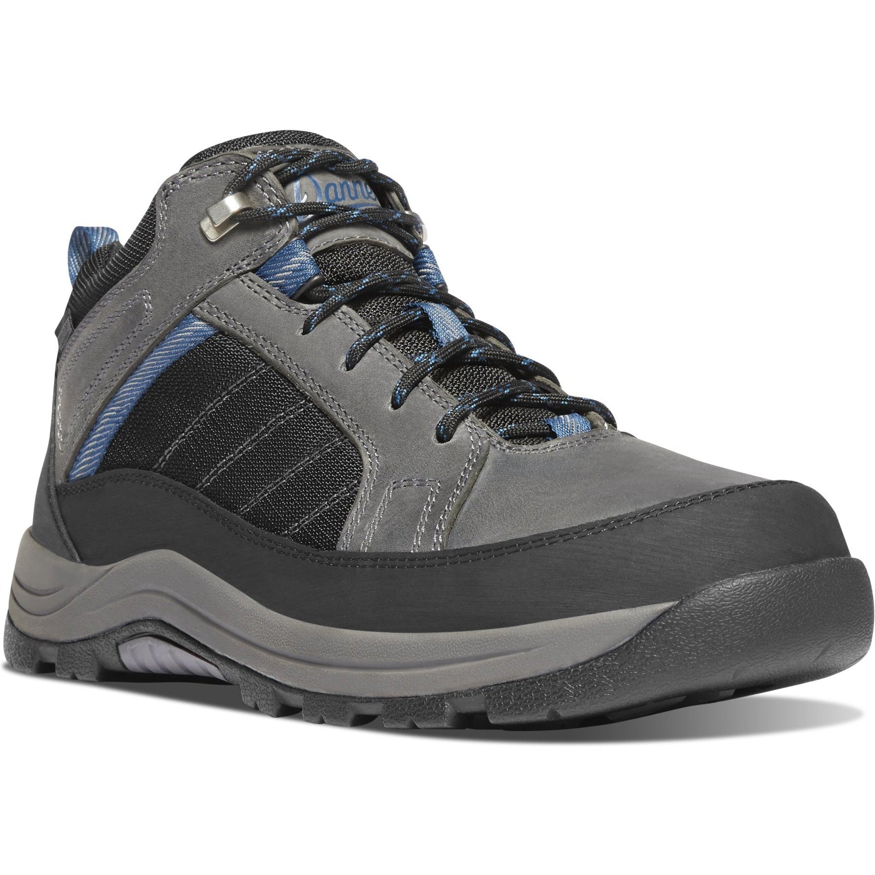 Danner Men's Riverside 4.5" Steel Toe Waterproof Hiking Work Boot- Gray- 15342 7 / Medium / Gray/Blue - Overlook Boots