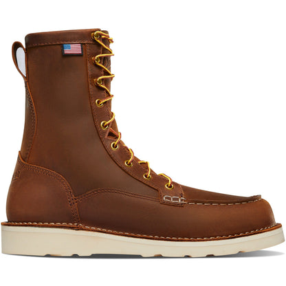 Danner Men's Bull Run 8" Moc Toe USA Made Wedge Work Boot - Tobacco - 15541  - Overlook Boots