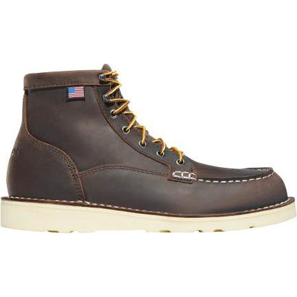 Danner Women's Bull Run 6" Steel Toe Moc Toe Wedge Work Boot - Brown - 15576 - Overlook Boots