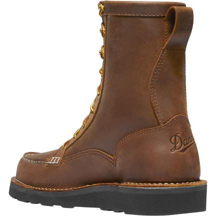 Danner Men's Bull Run 8" Moc Toe USA Made Black Wedge Work Boot- 15584  - Overlook Boots