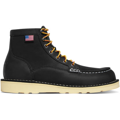 Danner Women's Bull Run 6" Slip Resistant Moc Toe Work Boot - Black - 15587 5 / Medium / Black - Overlook Boots