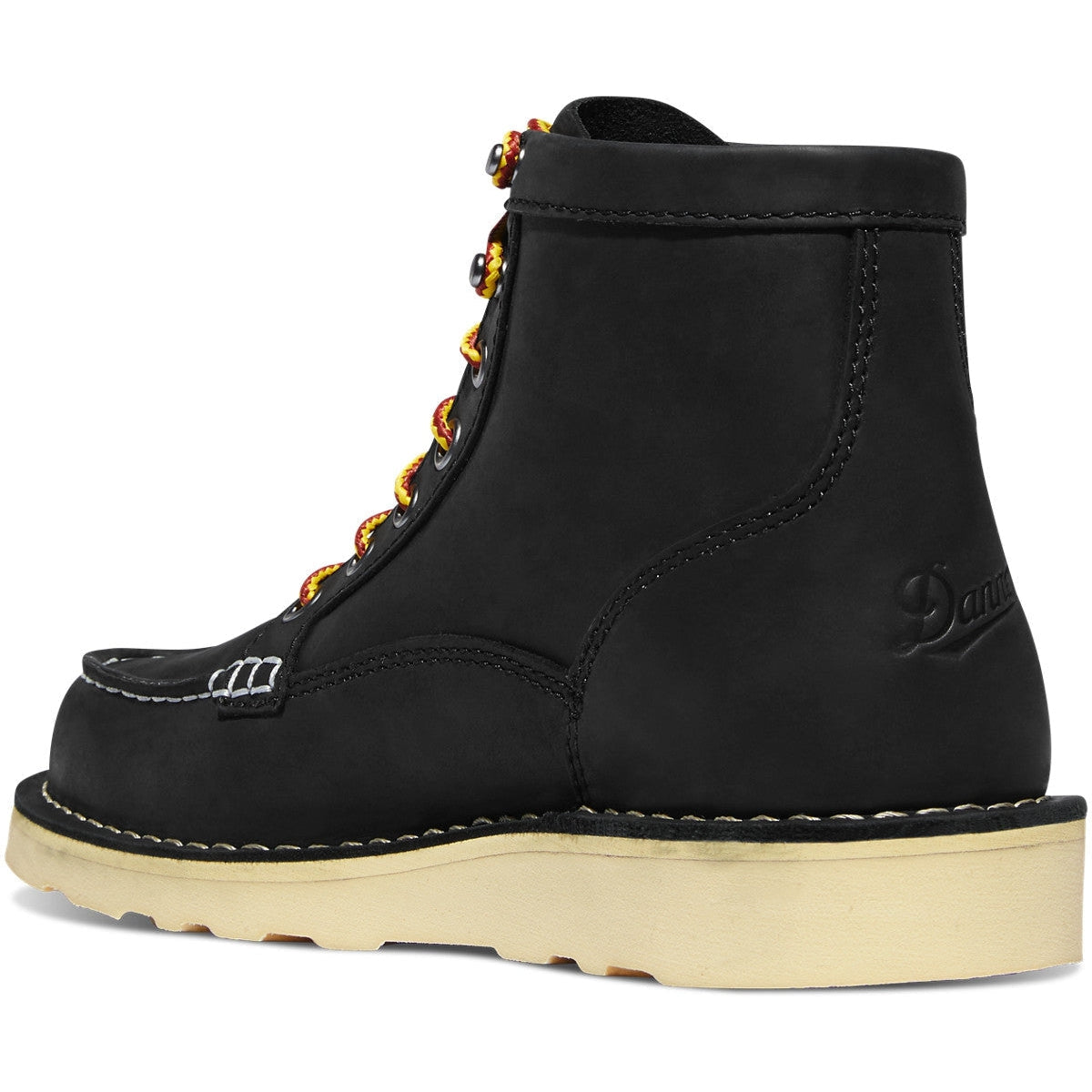 Danner Women's Bull Run 6" Slip Resistant Moc Toe Work Boot - Black - 15587 - Overlook Boots