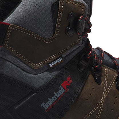Timberland Pro Men's Switchback Composite Toe Waterproof Work Boot- Brown- TB1A5SZ3214 - Overlook Boots