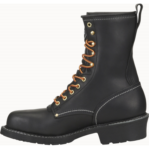 Carolina Men's Maple 9" Domestic Steel Toe Logger Slip Resistant Work Boot -Black- 1922 - Overlook Boots