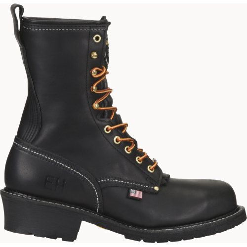 Carolina Men's Maple 9" Domestic Steel Toe Logger Slip Resistant Work Boot -Black- 1922 - Overlook Boots