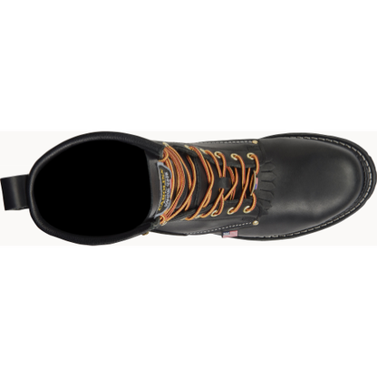 Carolina Men's Maple 9" Domestic Steel Toe Logger Slip Resistant Work Boot -Black- 1922 - Overlook Boots