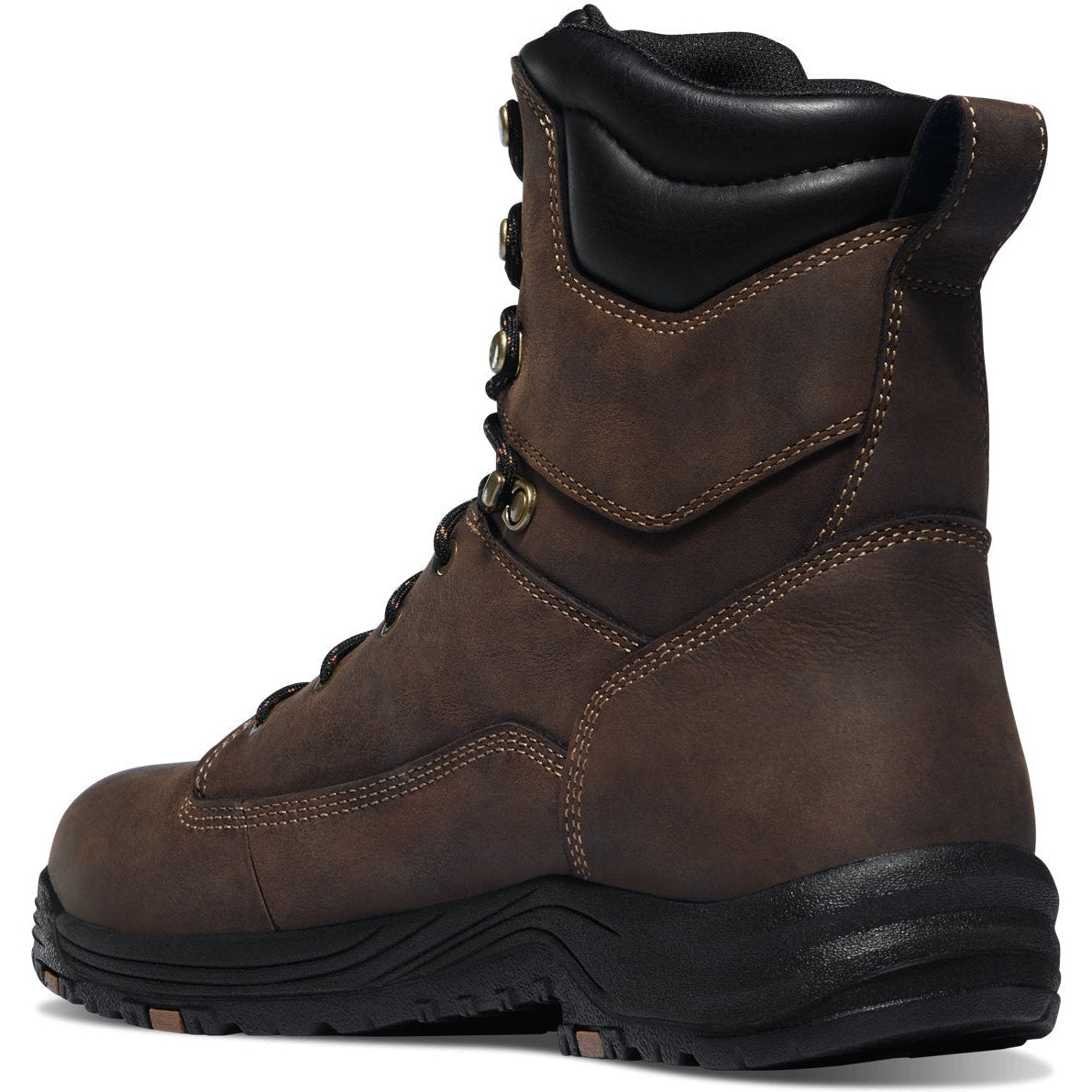 Danner Men's Riverside 8" Plain Toe Waterproof Lace Up Work Boot - Brown - 19457 - Overlook Boots