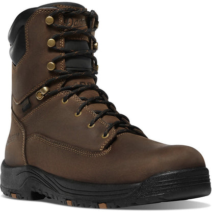 Danner Men's Caliper 8" Plain Toe Waterproof 400G Slip Resistant Work Boot -Brown- 19458 - Overlook Boots