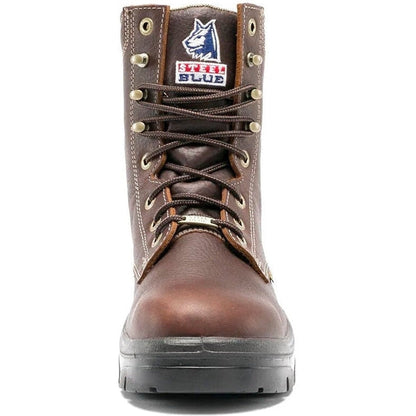 Steel Blue Men's Portland 8" Waterproof Steel Toe Lace Up Work Boot - Oak - 812955 - Overlook Boots