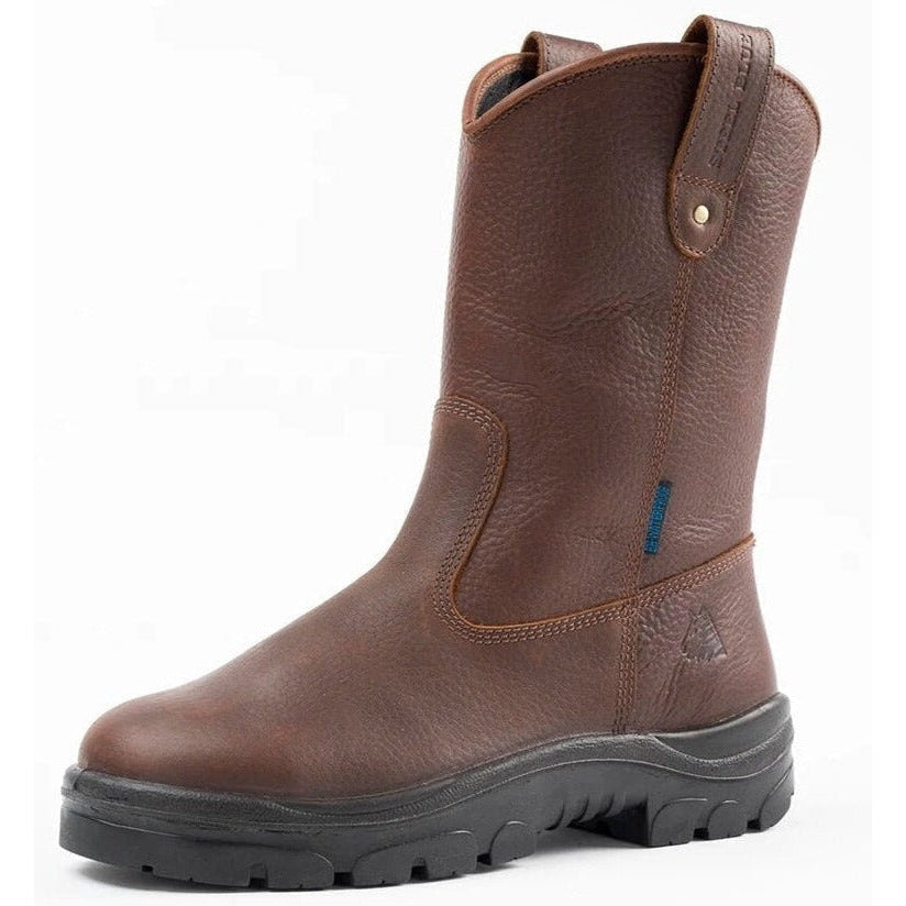 Steel Blue Men's Heeler 10" Waterproof Steel Toe Wellington Work Boot - Oak - 812915 - Overlook Boots