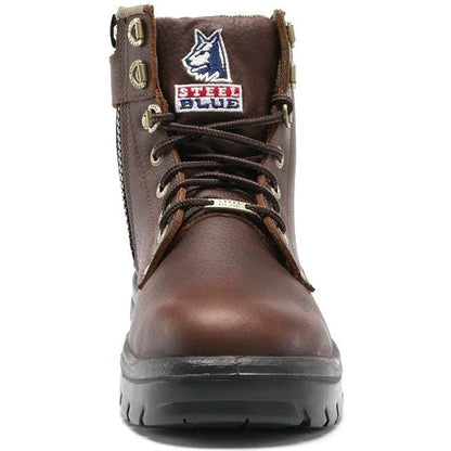 Steel Blue Men's Argyle 6" Waterproof Soft Toe Side Zipper Work Boot - Oak - 810951 - Overlook Boots