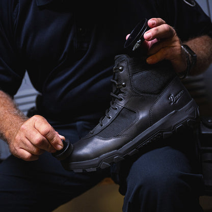 Danner Men's Sonic 6" Plain Toe Waterproof Side Zipper Tactical Duty Work Boot - Black - 24430 - Overlook Boots