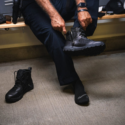 Danner Men's Sonic 6" Plain Toe Waterproof Side Zipper Tactical Duty Work Boot - Black - 24430 - Overlook Boots