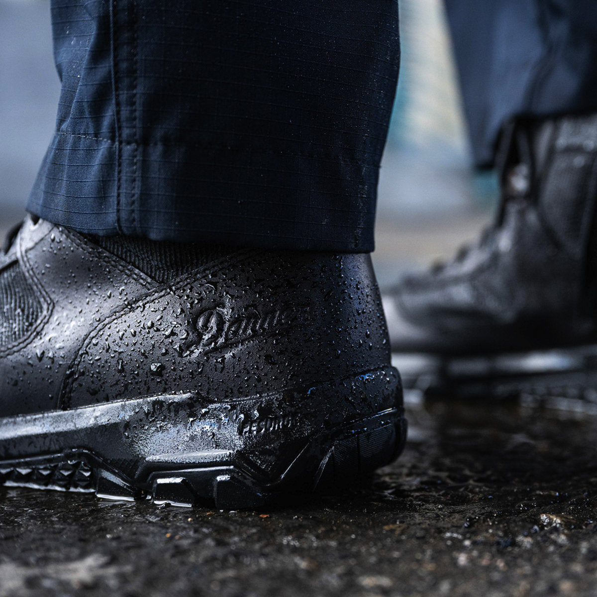 Danner Men's Sonic 6" Plain Toe Waterproof Side Zipper Tactical Duty Work Boot - Black - 24430 - Overlook Boots