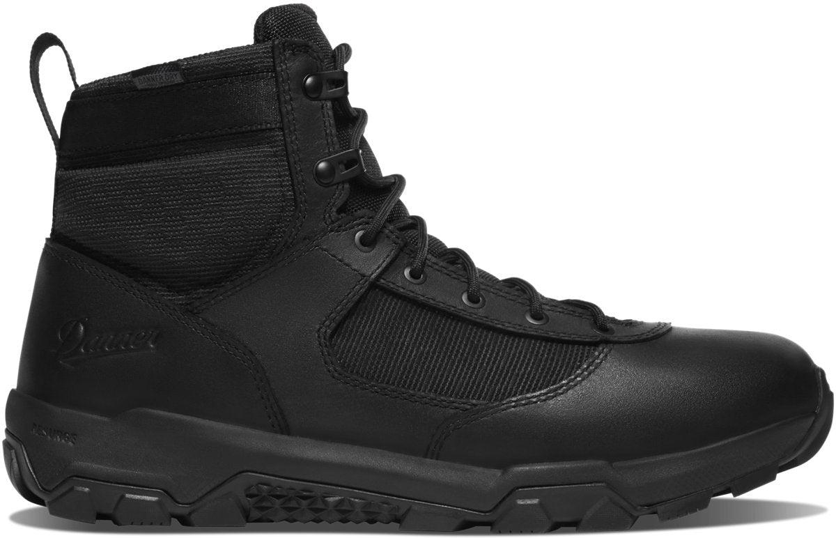 Danner Men's Sonic 6" Plain Toe Waterproof Side Zipper Tactical Duty Work Boot - Black - 24430 - Overlook Boots