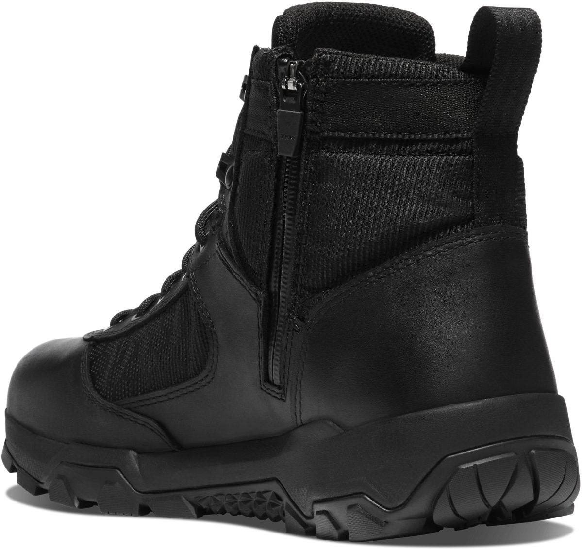 Danner Men's Sonic 6" Plain Toe Waterproof Side Zipper Tactical Duty Work Boot - Black - 24430 - Overlook Boots