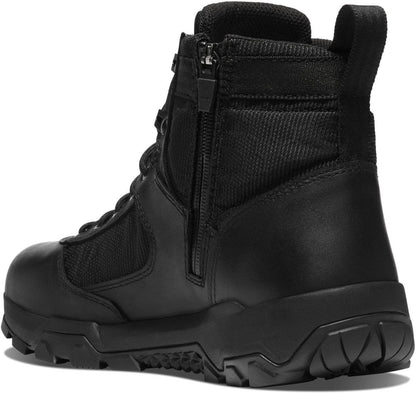 Danner Men's Sonic 6" Plain Toe Waterproof Side Zipper Tactical Duty Work Boot - Black - 24430 - Overlook Boots