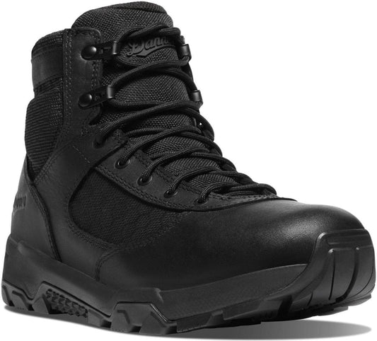 Danner Men's Sonic 6" Plain Toe Waterproof Side Zipper Tactical Duty Work Boot - Black - 24430 3 / Medium / Black - Overlook Boots