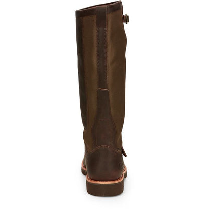Chippewa Men's Brome 17" Soft Toe Waterproof Pull-On Snake Hunt Boot Brown- 25110 - Overlook Boots