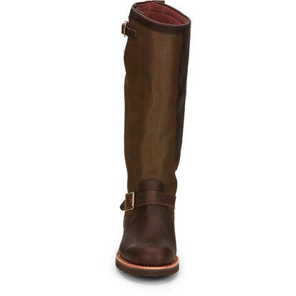 Chippewa Men's Brome 17" Soft Toe Waterproof Pull-On Snake Hunt Boot Brown- 25110 - Overlook Boots