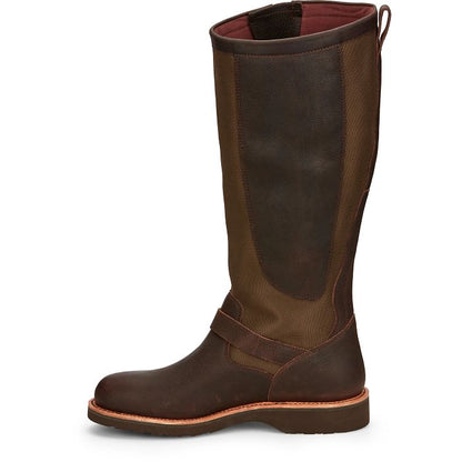 Chippewa Men's Brome 17" Soft Toe Waterproof Pull-On Snake Hunt Boot Brown- 25110 - Overlook Boots