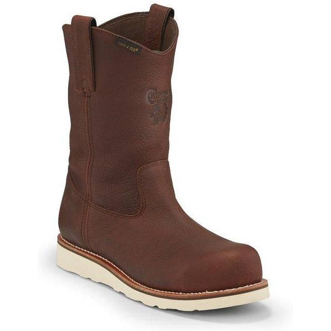 Chippewa Men's Edge Walker 11" Composite Toe Waterproof Pull-On Wedge Work Boot - 25336 8 / Medium / Brown - Overlook Boots