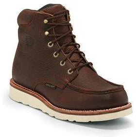 Chippewa Men's Edge Walker 6" Moc Toe Waterproof Lace Up Work Boot - 25341 8 / Medium / Brown - Overlook Boots