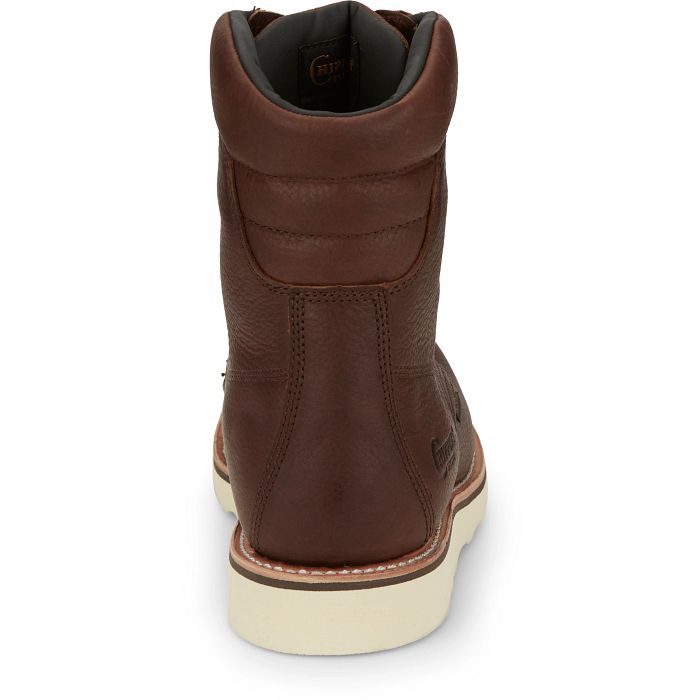 Chippewa Men's Edge Walker 8" Moc Toe Waterproof Lace-Up Work Boot Brown 25346 - Overlook Boots