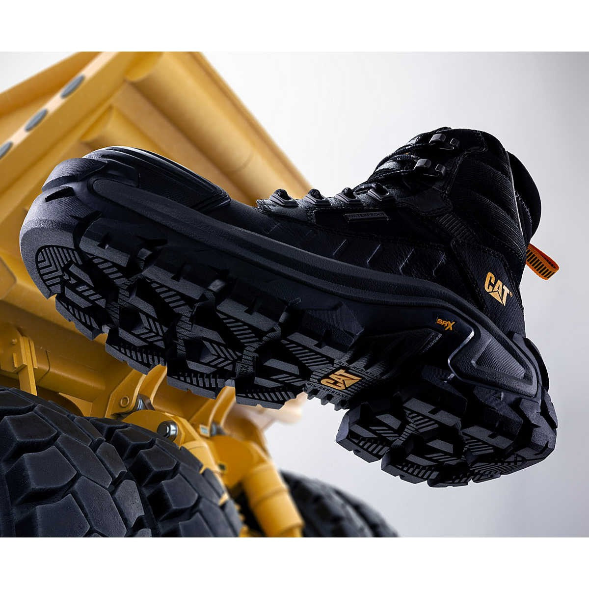 Cat Men's Invader Max Composite Toe Waterproof Slip Resistant Work Boot -Gargoyle- P91730 - Overlook Boots