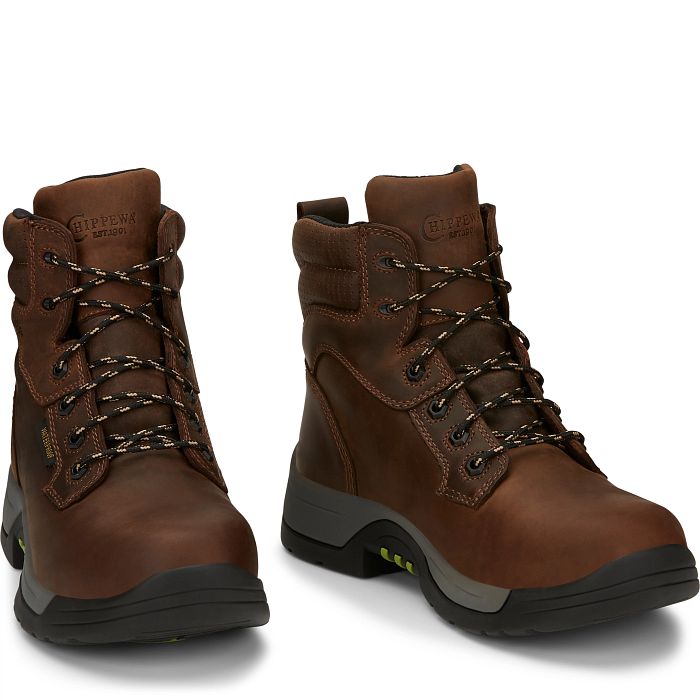 Chippewa Men's Fabricator 6" Composite Toe Waterproof Work Boot - Brown - 31001 - Overlook Boots