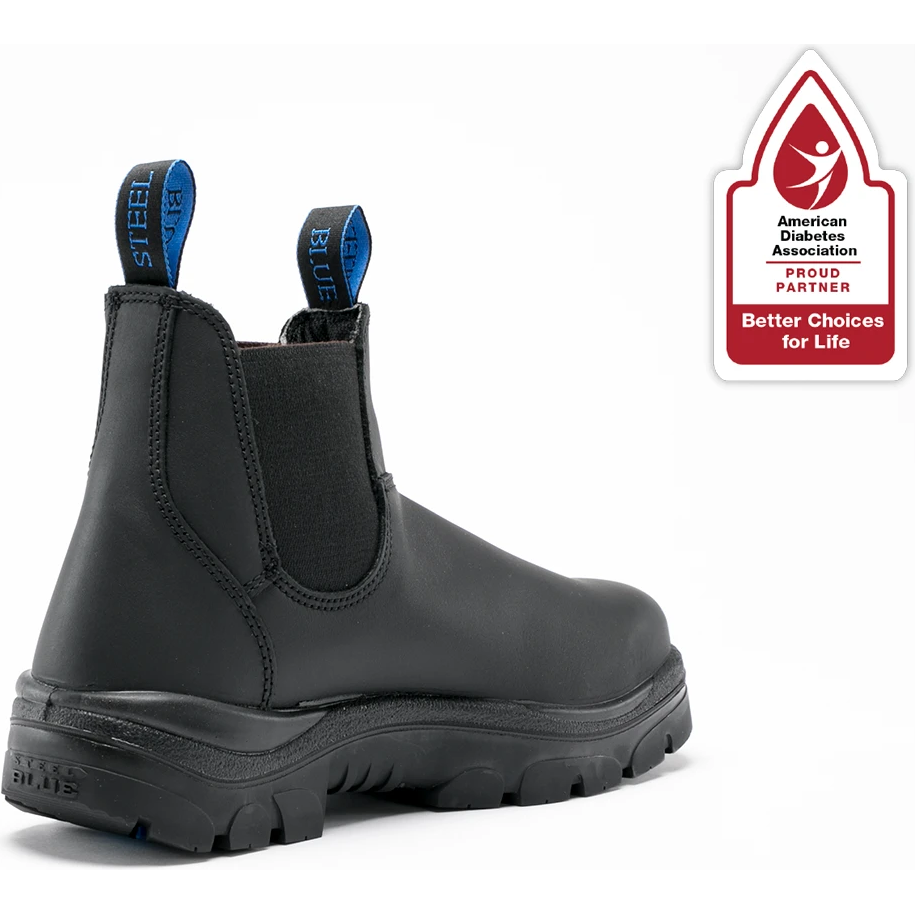 Steel Blue Men's Hobart 6" Steel Toe Waterproof Ankle Work Boot- Black- 812901 - Overlook Boots